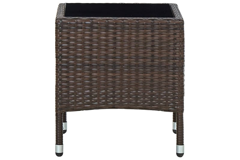 Havebord 40x40x45 cm Polyrattan Brun - Brun - Havemøbler - Havesofaer & bænke - Udendørs bænk & havebænk