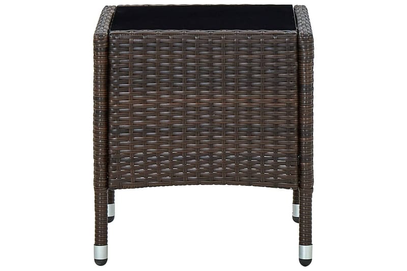 Havebord 40x40x45 cm Polyrattan Brun - Brun - Udendørs bænk & havebænk