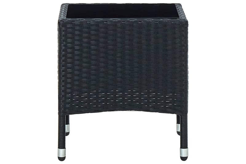 Havebord 40x40x45 cm Polyrattan Sort - Sort - Havemøbler - Havesofaer & bænke - Udendørs bænk & havebænk