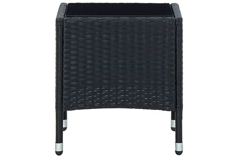 Havebord 40x40x45 cm Polyrattan Sort - Sort - Havemøbler - Havesofaer & bænke - Udendørs bænk & havebænk