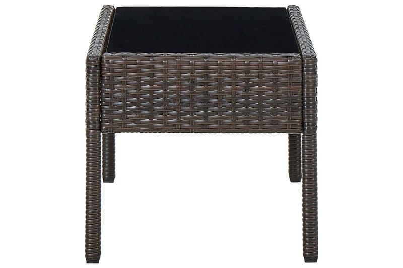 Havebord 75x40x37 cm Polyrattan Brun - Brun - Udendørs bænk & havebænk