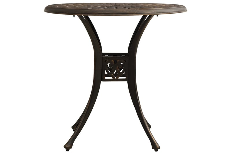 Havebord 78x78x72 cm Støbt Aluminium Bronzefarvet - Brun - Havemøbler - Havesofaer & bænke - Udendørs bænk & havebænk