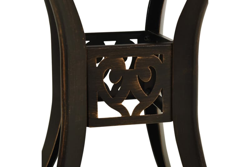Havebord 78x78x72 cm Støbt Aluminium Bronzefarvet - Brun - Havemøbler - Havesofaer & bænke - Udendørs bænk & havebænk