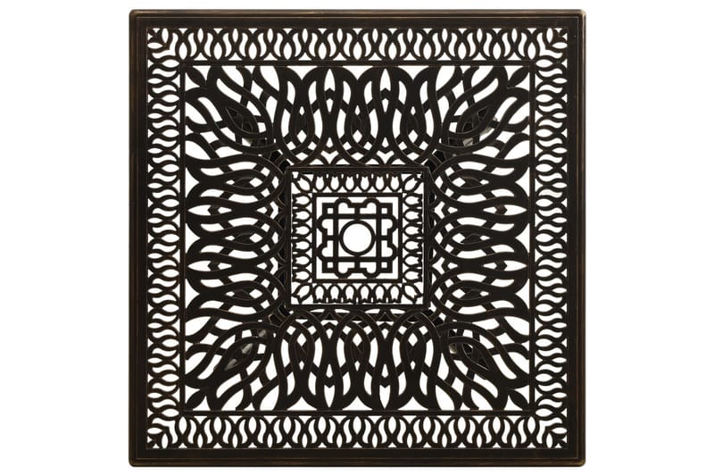 Havebord 90x90x73 cm Støbt Aluminium Bronzefarvet - Brun - Havemøbler - Havesofaer & bænke - Udendørs bænk & havebænk