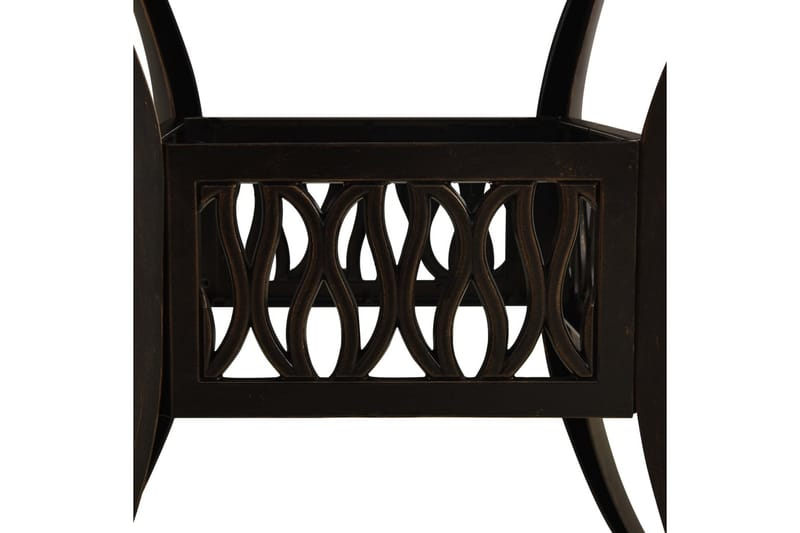 Havebord 90x90x73 cm Støbt Aluminium Bronzefarvet - Brun - Havemøbler - Havesofaer & bænke - Udendørs bænk & havebænk
