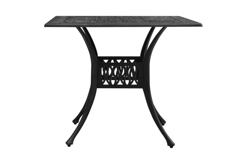 Havebord 90x90x73 cm Støbt Aluminium Sort - Sort - Havemøbler - Havesofaer & bænke - Udendørs bænk & havebænk