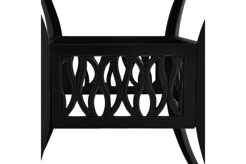 Havebord 90x90x73 cm Støbt Aluminium Sort - Sort - Havemøbler - Havesofaer & bænke - Udendørs bænk & havebænk