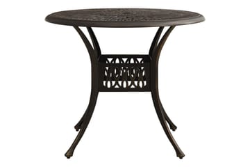 Havebord 90x90x74 cm Støbt Aluminium Bronzefarvet - Brun - Havemøbler - Havesofaer & bænke - Udendørs bænk & havebænk