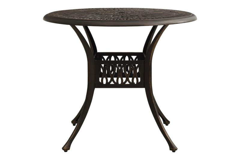 Havebord 90x90x74 cm Støbt Aluminium Bronzefarvet - Brun - Havemøbler - Havesofaer & bænke - Udendørs bænk & havebænk