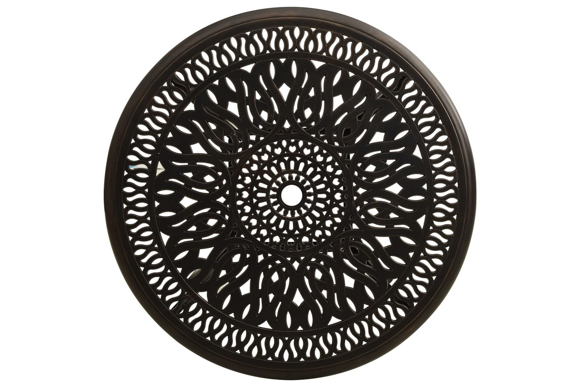 Havebord 90x90x74 cm Støbt Aluminium Bronzefarvet - Brun - Havemøbler - Havesofaer & bænke - Udendørs bænk & havebænk