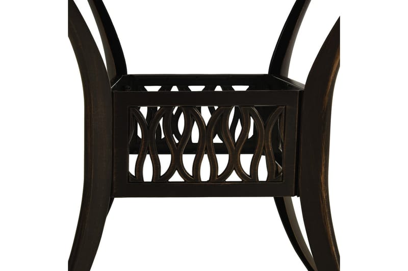Havebord 90x90x74 cm Støbt Aluminium Bronzefarvet - Brun - Havemøbler - Havesofaer & bænke - Udendørs bænk & havebænk