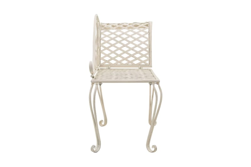 Havechaiselong 128 Cm Metal Antik Hvid - Hvid - Havemøbler - Havesofaer & bænke - Udendørs bænk & havebænk
