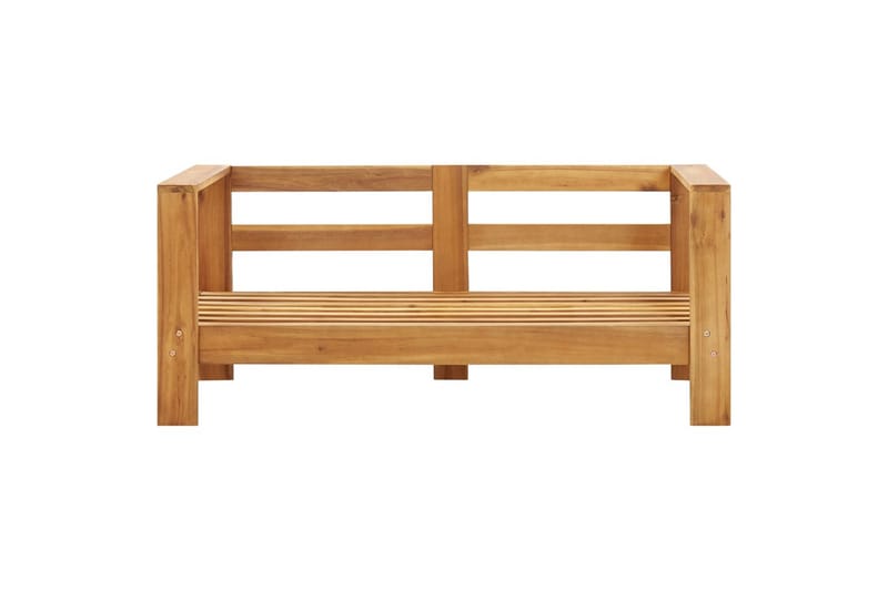 Havesofa med Hynder 140 cm Massivt Akacietræ Grå - Grå - Havemøbler - Havesofaer & bænke - Udendørs bænk & havebænk
