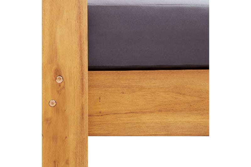 Havesofa med Hynder 140 cm Massivt Akacietræ Grå - Grå - Havemøbler - Havesofaer & bænke - Udendørs bænk & havebænk