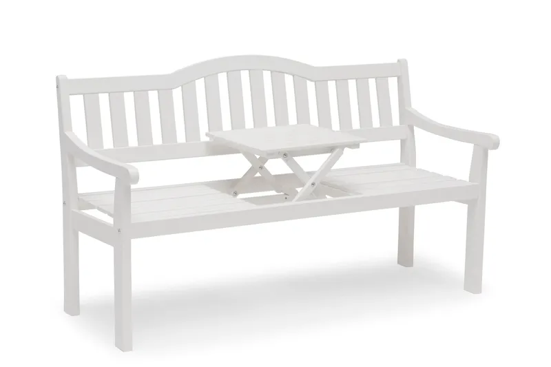 Hillerstorp Sara havebænk Saxhavebord - Fyr/Hvid - Havemøbler - Havesofaer & bænke - Udendørs bænk & havebænk