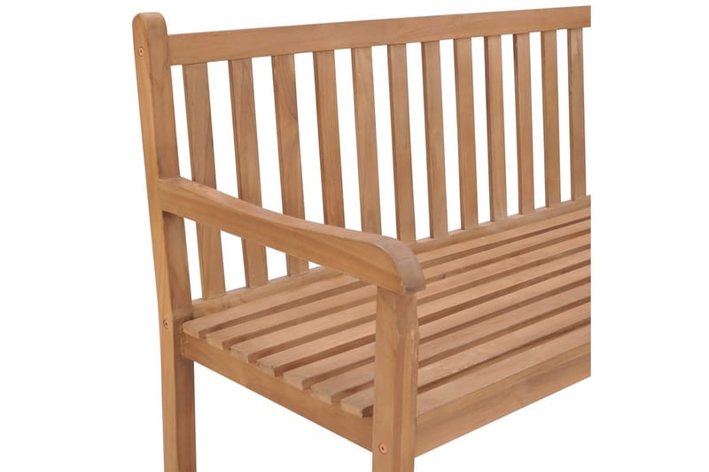 hjørnebænk til haven 185x185x90 cm massivt teaktræ - Brun - Havemøbler - Havesofaer & bænke - Udendørs bænk & havebænk