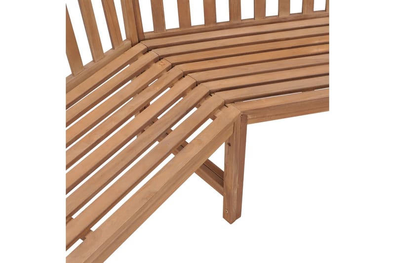 hjørnebænk til haven 185x185x90 cm massivt teaktræ - Brun - Havemøbler - Havesofaer & bænke - Udendørs bænk & havebænk
