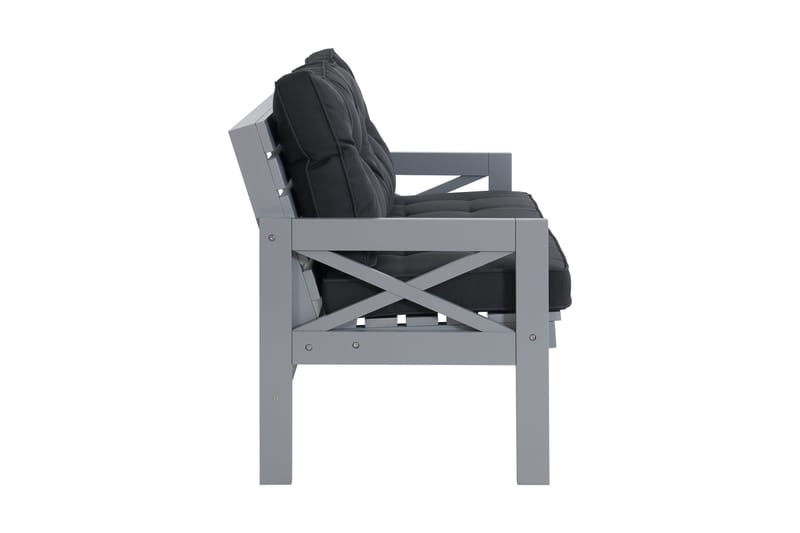 Husarn Udendørsbænk med Hynde Mat Grå - KWA - Havemøbler - Havesofaer & bænke - Udendørs bænk & havebænk