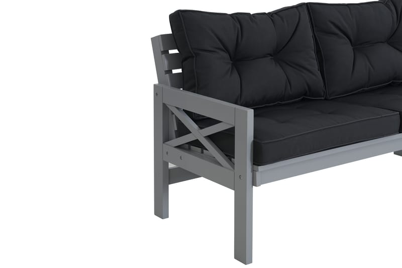 Husarn Udendørsbænk med Hynde Mat Grå - KWA - Havemøbler - Havesofaer & bænke - Udendørs bænk & havebænk