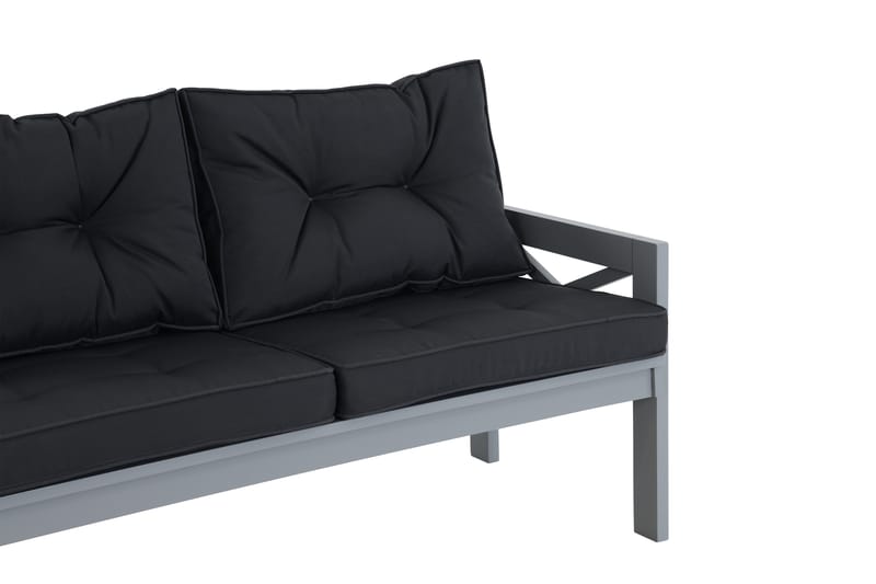 Husarn Udendørsbænk med Hynde Mat Grå - KWA - Havemøbler - Havesofaer & bænke - Udendørs bænk & havebænk