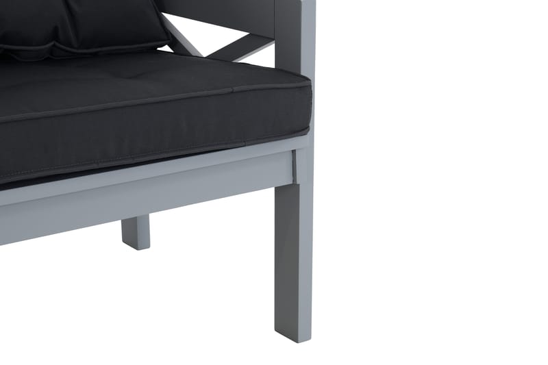 Husarn Udendørsbænk med Hynde Mat Grå - KWA - Havemøbler - Havesofaer & bænke - Udendørs bænk & havebænk