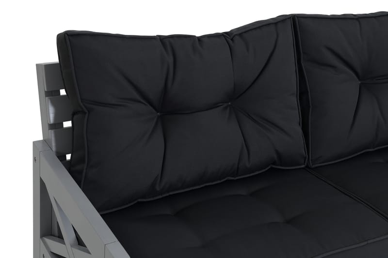 Husarn Udendørsbænk med Hynde Mat Grå - KWA - Havemøbler - Havesofaer & bænke - Udendørs bænk & havebænk