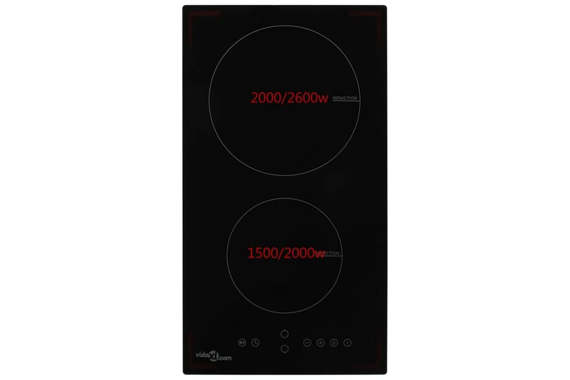 Induktionskogeplade Med 2 Varmezoner Touch-Panel Glas 3500 W - Sort - Havemøbler - Havesofaer & bænke - Udendørs bænk & havebænk