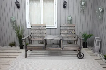 KIngdom Havebænk 177 cm - Grå - Havemøbler - Havesofaer & bænke - Udendørs bænk & havebænk