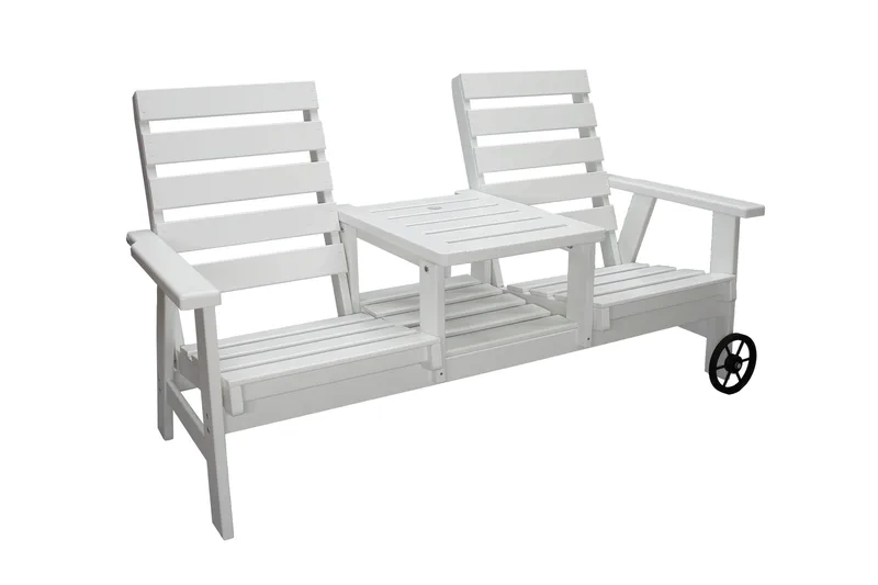 KIngdom Havebænk 177 cm - Hvid - Havemøbler - Havesofaer & bænke - Udendørs bænk & havebænk