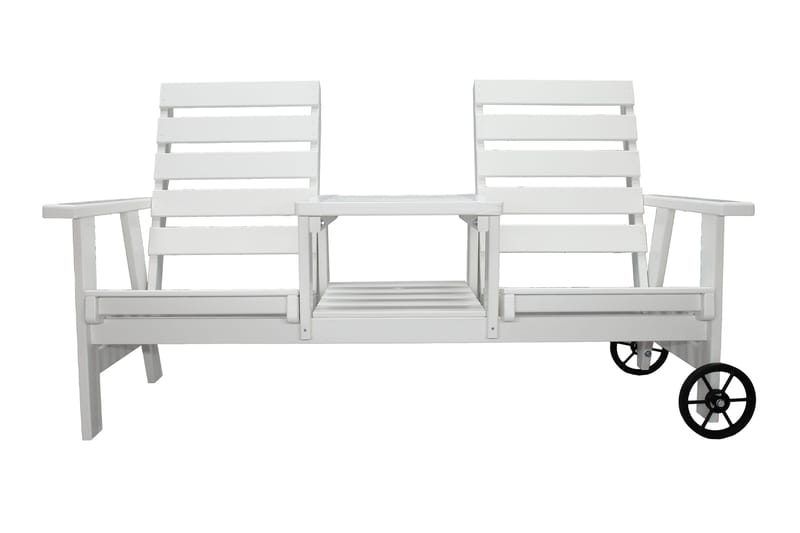 KIngdom Havebænk 177 cm - Hvid - Havemøbler - Havesofaer & bænke - Udendørs bænk & havebænk