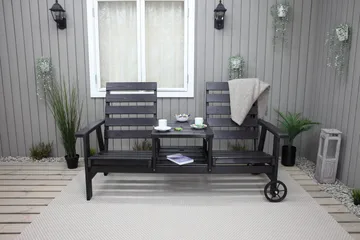 KIngdom Havebænk 177 cm - Mørkeblå - Havemøbler - Havesofaer & bænke - Udendørs bænk & havebænk