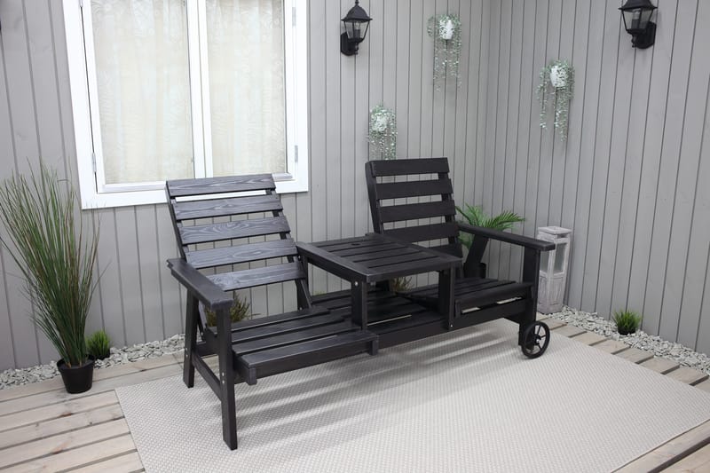 KIngdom Havebænk 177 cm - Mørkeblå - Havemøbler - Havesofaer & bænke - Udendørs bænk & havebænk