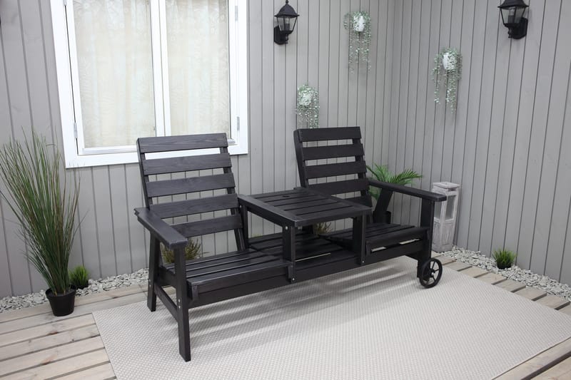 KIngdom Havebænk 177 cm - Mørkeblå - Havemøbler - Havesofaer & bænke - Udendørs bænk & havebænk