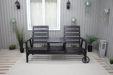 KIngdom Havebænk 177 cm - Mørkeblå - Havemøbler - Havesofaer & bænke - Udendørs bænk & havebænk