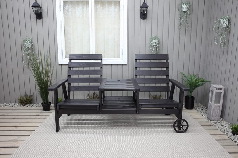 KIngdom Havebænk 177 cm - Mørkeblå - Havemøbler - Havesofaer & bænke - Udendørs bænk & havebænk