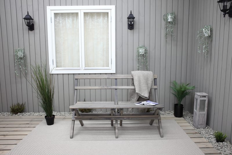 Larios Havebænk 130 cm - Grå - Havemøbler - Havesofaer & bænke - Udendørs bænk & havebænk