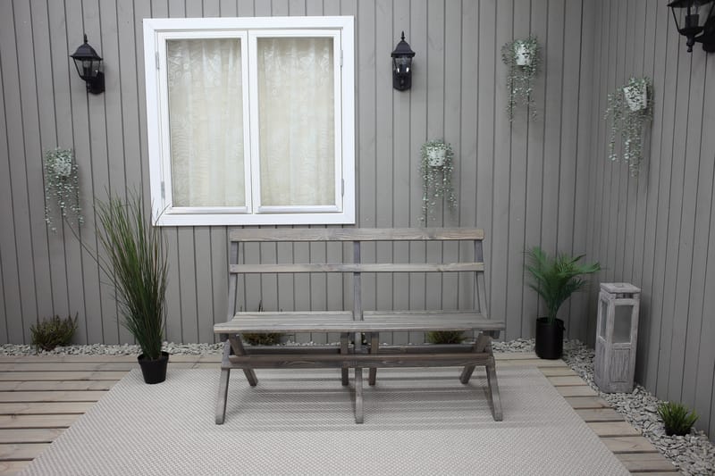 Larios Havebænk 130 cm - Grå - Havemøbler - Havesofaer & bænke - Udendørs bænk & havebænk