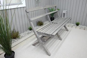 Larios Havebænk 130 cm - Grå - Havemøbler - Havesofaer & bænke - Udendørs bænk & havebænk