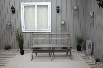 Larios Havebænk 130 cm - Grå - Havemøbler - Havesofaer & bænke - Udendørs bænk & havebænk