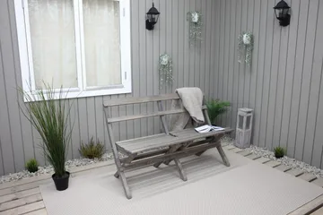 Larios Havebænk 130 cm - Grå - Havemøbler - Havesofaer & bænke - Udendørs bænk & havebænk