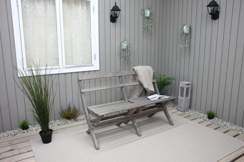 Larios Havebænk 130 cm - Grå - Havemøbler - Havesofaer & bænke - Udendørs bænk & havebænk