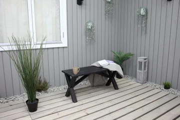 Lietinna Havebænk 100 cm - Mørkeblå - Havemøbler - Havesofaer & bænke - Udendørs bænk & havebænk