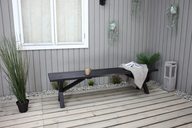 Lietinna Havebænk 180 cm - Mørkeblå - Havemøbler - Havesofaer & bænke - Udendørs bænk & havebænk