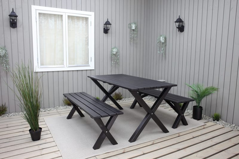 Lietinna Havebænk 180 cm - Mørkeblå - Havemøbler - Havesofaer & bænke - Udendørs bænk & havebænk