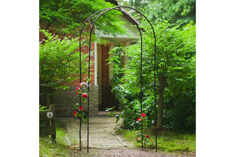 Nature Havebue 100x37x230 cm Metal Sort - Sort - Havemøbler - Havesofaer & bænke - Udendørs bænk & havebænk