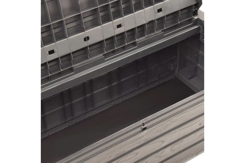 Opbevaringsbænk til haven 132,5 cm plastik antracitgrå - Antracit - Udendørs bænk & havebænk