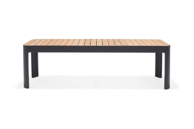 Portals Havebænk 143 cm - Sort/Træ - Havemøbler - Havesofaer & bænke - Udendørs bænk & havebænk