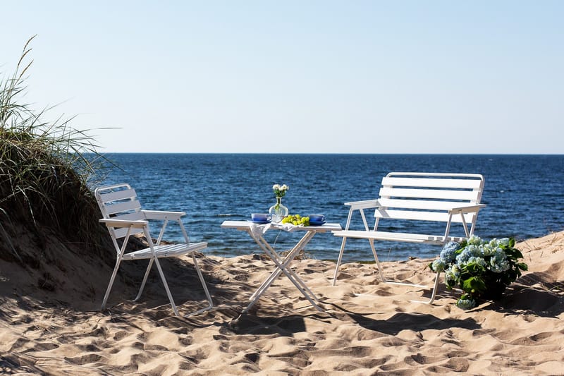 Retro 322 2-Pers. Bænk Hvid - Varax - Havemøbler - Havesofaer & bænke - Udendørs bænk & havebænk