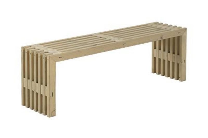 Rustik træbænk Design 138x36x45cm - Udendørs bænk & havebænk