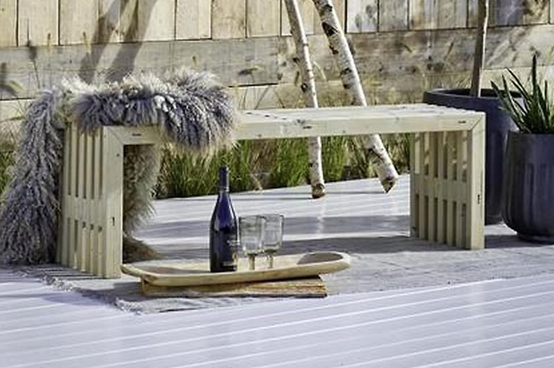 Rustik træbænk Design 138x36x45cm - Havemøbler - Havesofaer & bænke - Udendørs bænk & havebænk